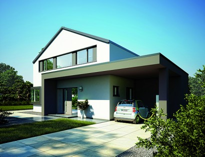 Neues High-Tech-Musterhaus in Design-Architektur: E-Power inside! Foto: Bien-Zenker