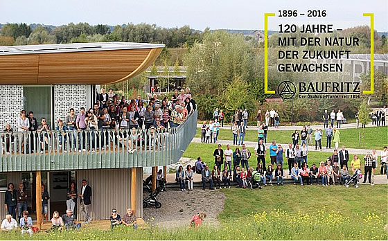Mit der Natur der Zukunft gewachsen - 120 Jahre BauFritz. Foto: BauFritz