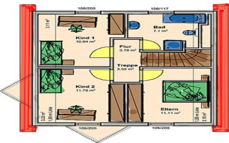 Albert-Haus - Musterhaus Bambini Dachgeschoss