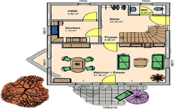 Albert-Haus - Musterhaus Bambini Erdgeschoss