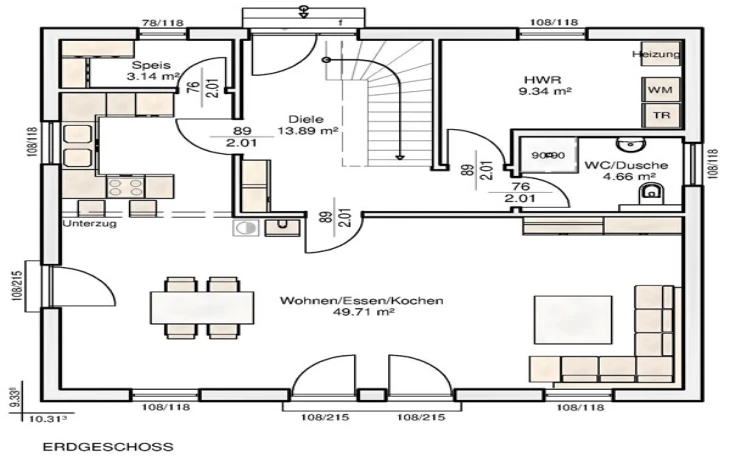 Albert-Haus - Musterhaus Finn 156 Erdgeschoss