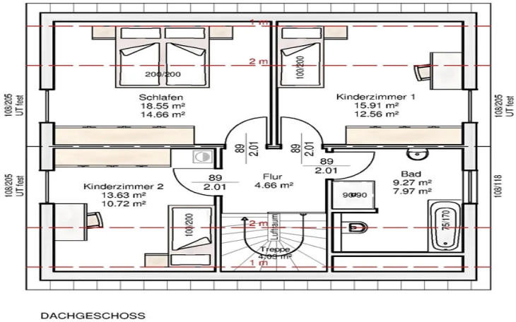 Albert-Haus - Musterhaus Hannah 133 Dachgeschoss