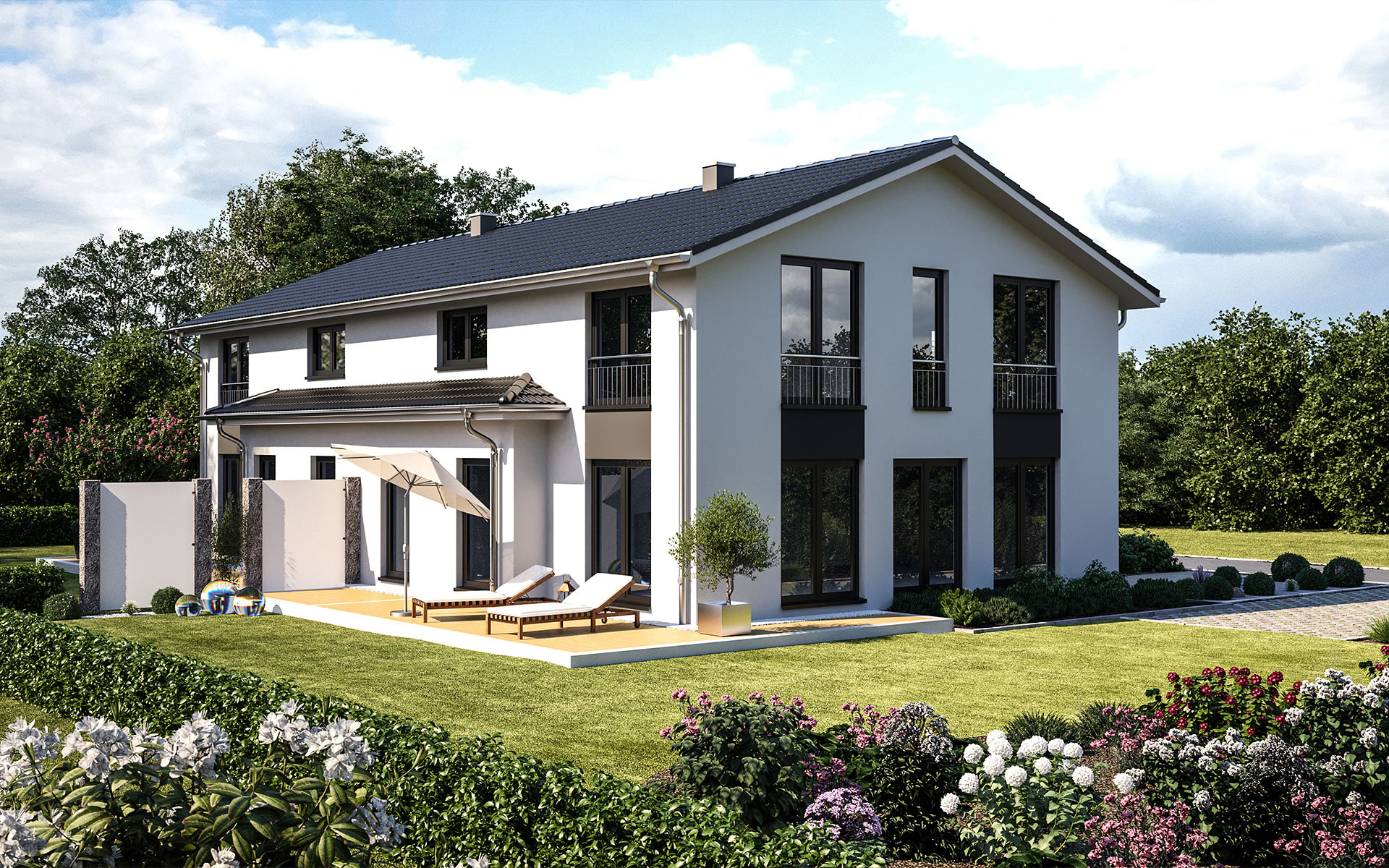 Musterhaus Fertighaus Duo 141 von Bärenhaus das fertige