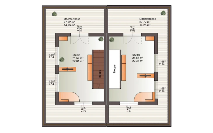 Bärenhaus - Musterhaus Duo 160 Dachgeschoss