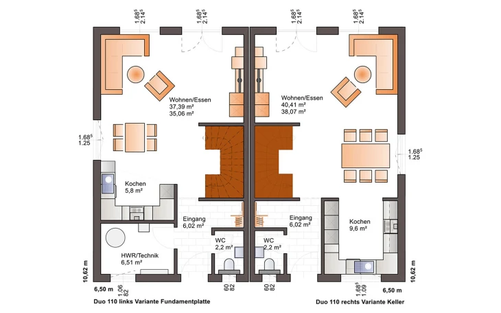 Bärenhaus - Musterhaus Duo 110 Erdgeschoss