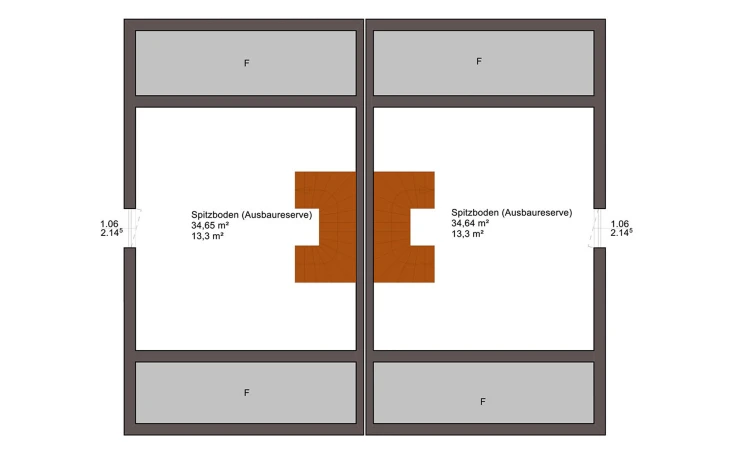 Bärenhaus - Musterhaus Duo 117 Dachgeschoss