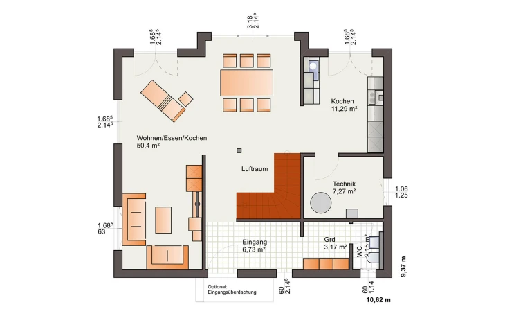 Bärenhaus - Musterhaus Esprit 155 Erdgeschoss