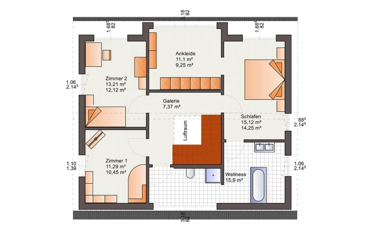 Bärenhaus - Musterhaus Esprit 155 Dachgeschoss