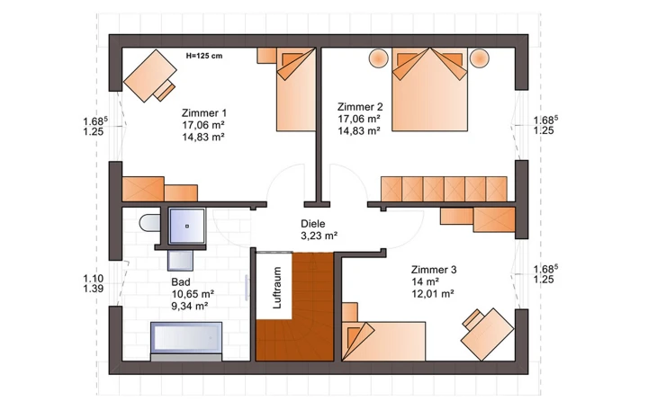 Bärenhaus - Musterhaus Euro Star 130 A Dachgeschoss