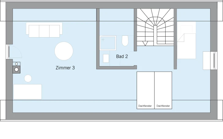 Baufritz - Musterhaus Ehrmann Dachgeschoss