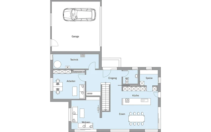 Baufritz - Musterhaus Gruber Erdgeschoss