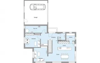 Grundriss Familienhaus Gruber von Baufritz