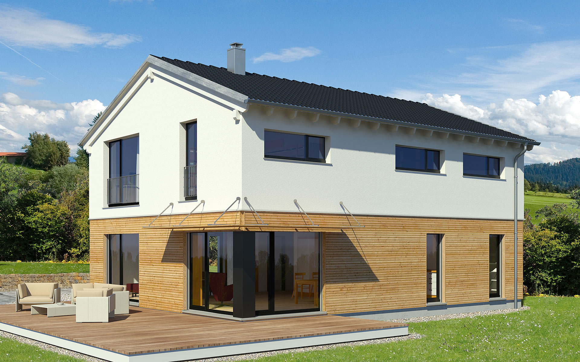 Musterhaus Wohnbeispiele Grundrisse Aller Haustypen Hausbau