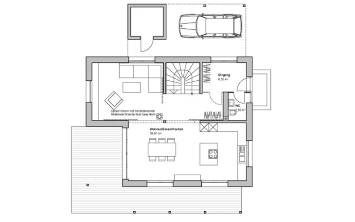 Baufritz - Musterhaus Skandinavisch 134 m² Erdgeschoss