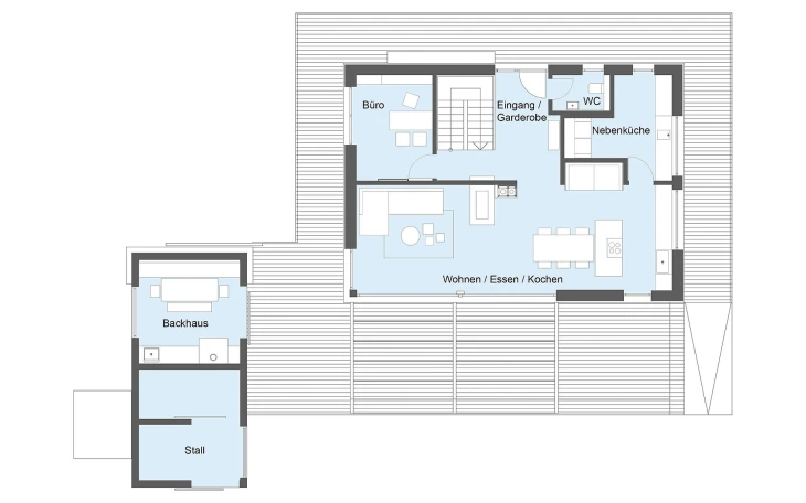 Baufritz - Musterhaus Heimat 4.0 Erdgeschoss