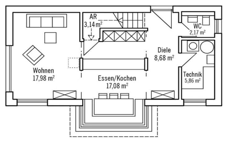 Baufritz - Musterhaus Hochhinaus S1 Erdgeschoss