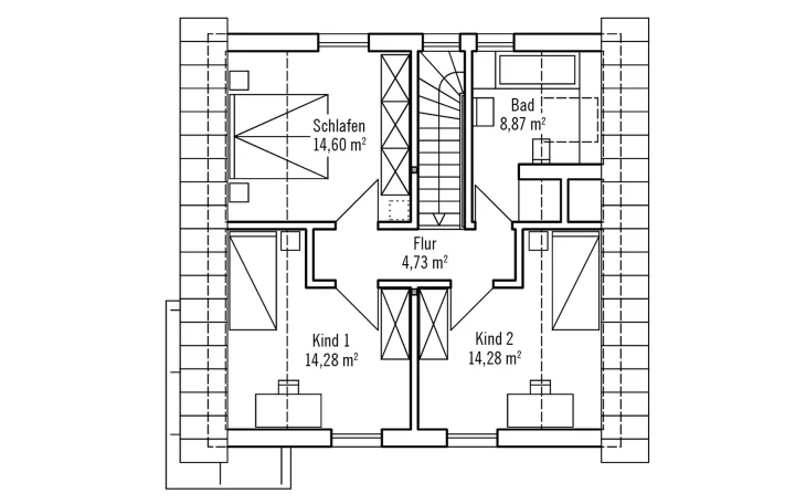 Baufritz - Musterhaus Klassisch & Fein 121 m² Dachgeschoss