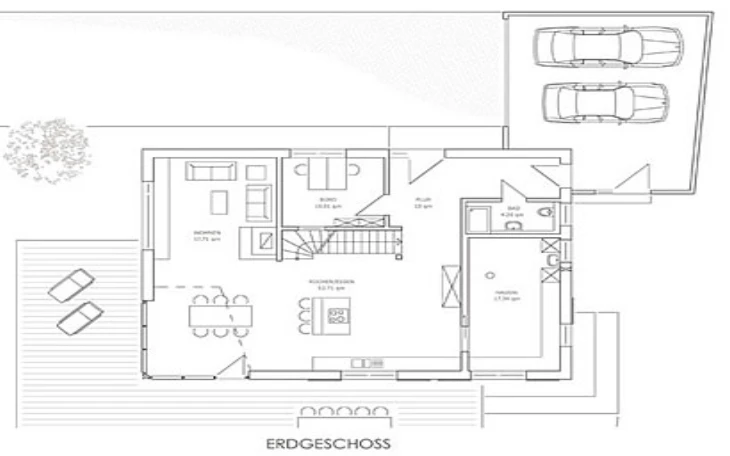 Baufritz - Musterhaus Modern Living Erdgeschoss