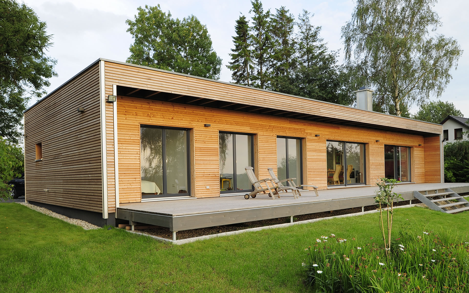 Musterhaus Fertighaus Moderner Bungalow von Bau-Fritz GmbH & Co. KG