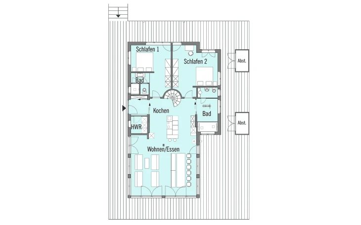 Baufritz - Musterhaus Mommsen Erdgeschoss