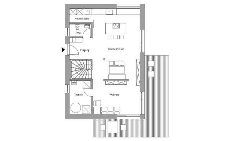 Baufritz - Musterhaus my smart green home: Schwarzwald Erdgeschoss