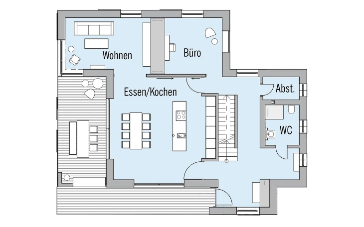 Baufritz - Musterhaus NaturDesign Erdgeschoss