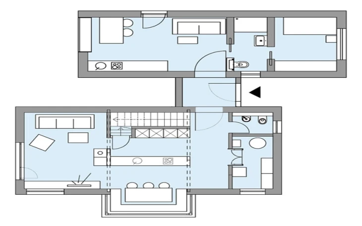 Baufritz - Musterhaus S1 - Das lebendige Haus Erdgeschoss