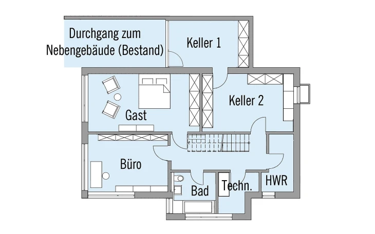 Baufritz - Musterhaus Wiesenhütter Keller