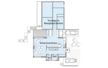 Grundriss Pultdach Wiesenhütter von Baufritz