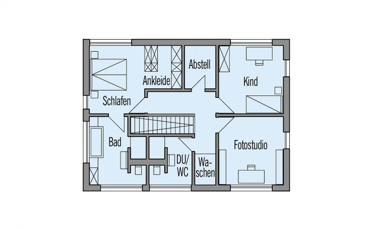 Baufritz - Musterhaus Wriedt Dachgeschoss