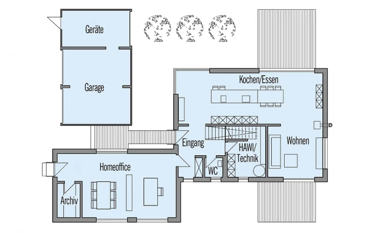 Baufritz - Musterhaus Wriedt Erdgeschoss