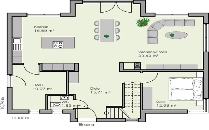 BAUMEISTER-HAUS - Musterhaus Arnold Erdgeschoss