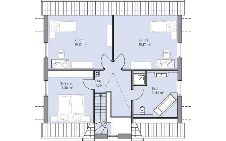 BAUMEISTER-HAUS - Musterhaus Brede Dachgeschoss