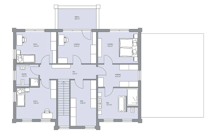 BAUMEISTER-HAUS - Musterhaus Dorn Obergeschoss