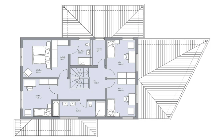 BAUMEISTER-HAUS - Musterhaus Faber Obergeschoss