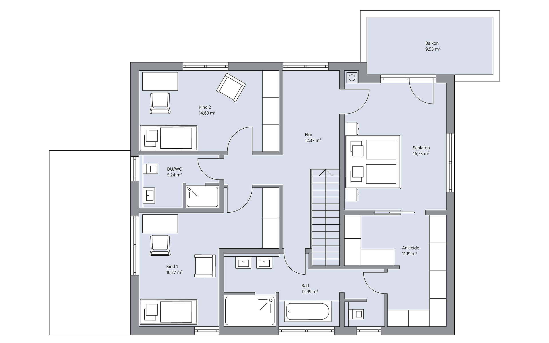 Obergeschoss Gerlach von BAUMEISTER-HAUS Kooperation e.V.