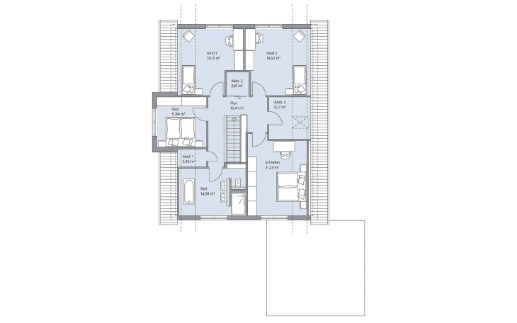 BAUMEISTER-HAUS - Musterhaus Hallmann Dachgeschoss