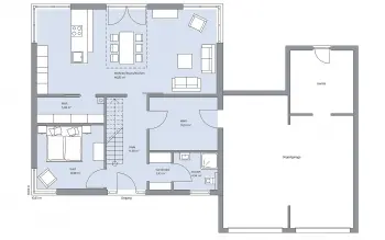 Grundriss Zeltdach Jessen von BAUMEISTER-HAUS