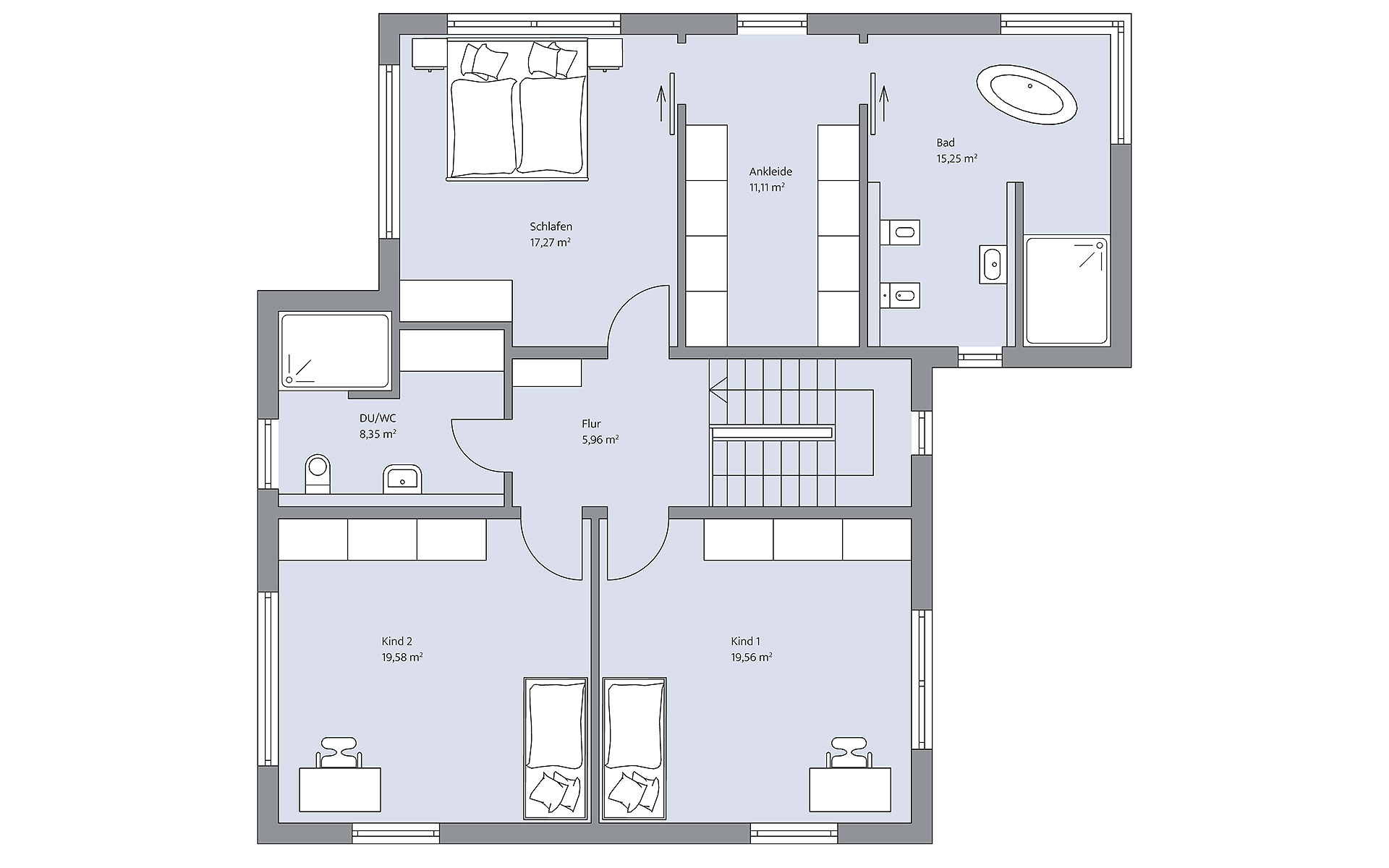 Obergeschoss Messerschmidt von BAUMEISTER-HAUS Kooperation e.V.