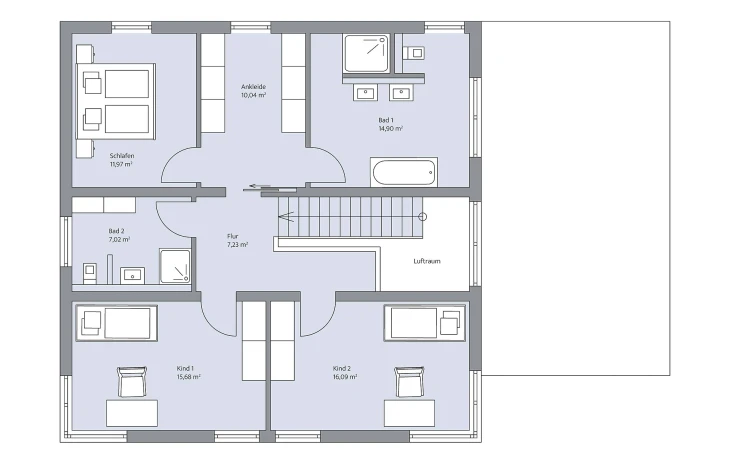 BAUMEISTER-HAUS - Musterhaus Pfeilschmidt Obergeschoss