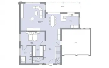 Grundriss Bungalow Uhlmann von BAUMEISTER-HAUS