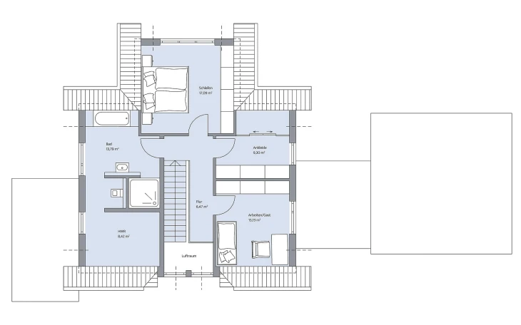 BAUMEISTER-HAUS - Musterhaus Westermann Dachgeschoss