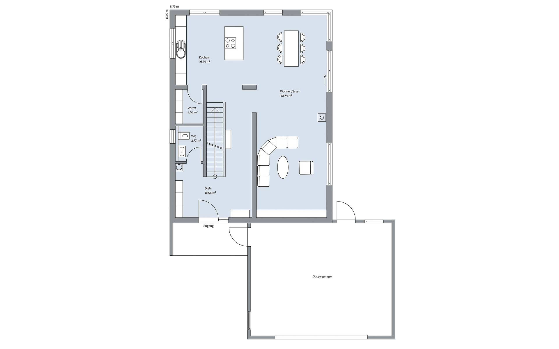 Erdgeschoss Zimdal von BAUMEISTER-HAUS Kooperation e.V.