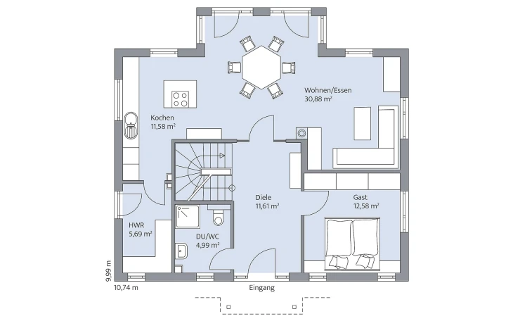 BAUMEISTER-HAUS - Musterhaus Clemens Erdgeschoss