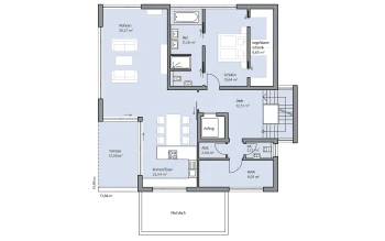 Grundriss Flachdach Collmann von BAUMEISTER-HAUS