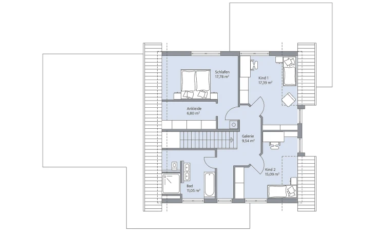 BAUMEISTER-HAUS - Musterhaus Daume Dachgeschoss