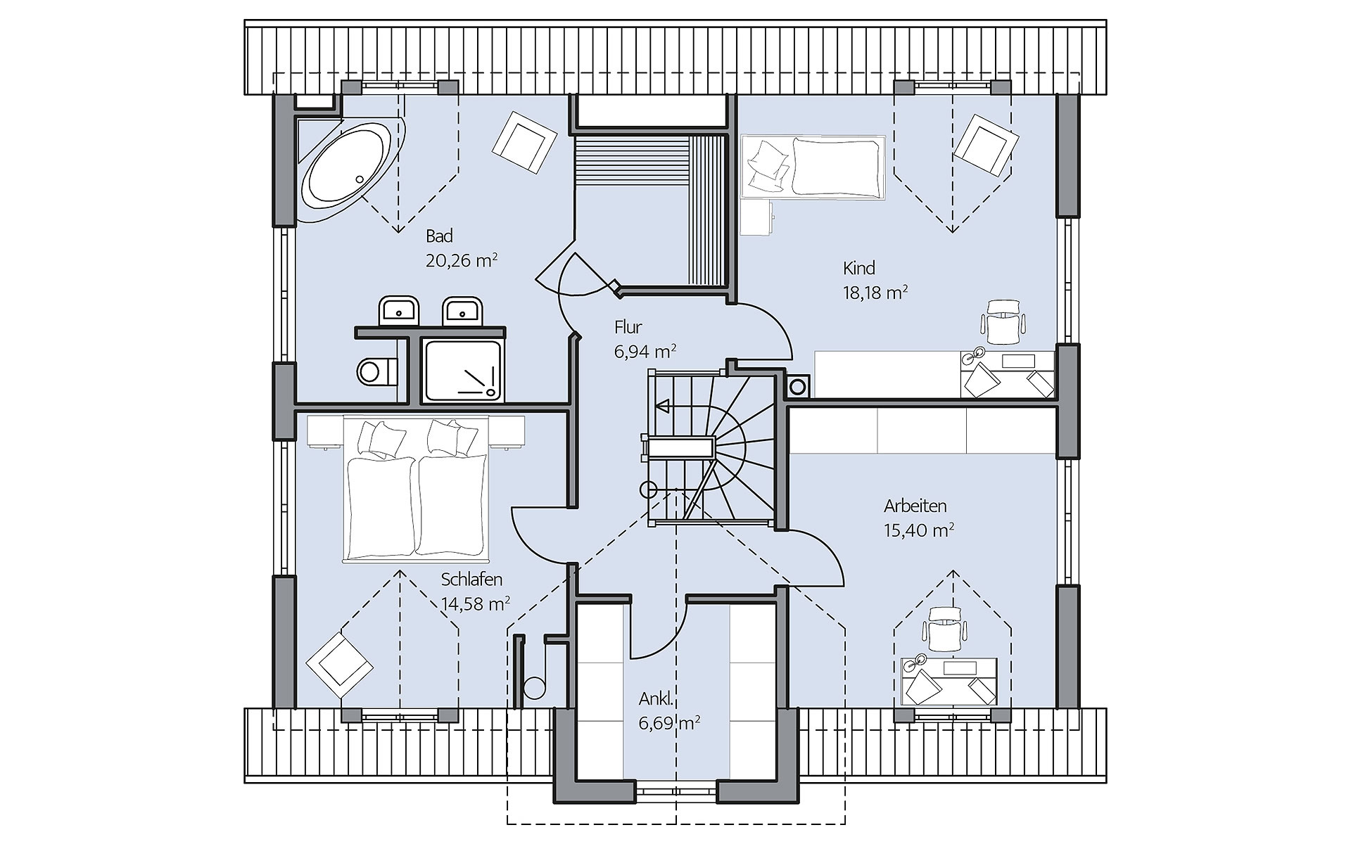 Obergeschoss Denker von BAUMEISTER-HAUS Kooperation e.V.