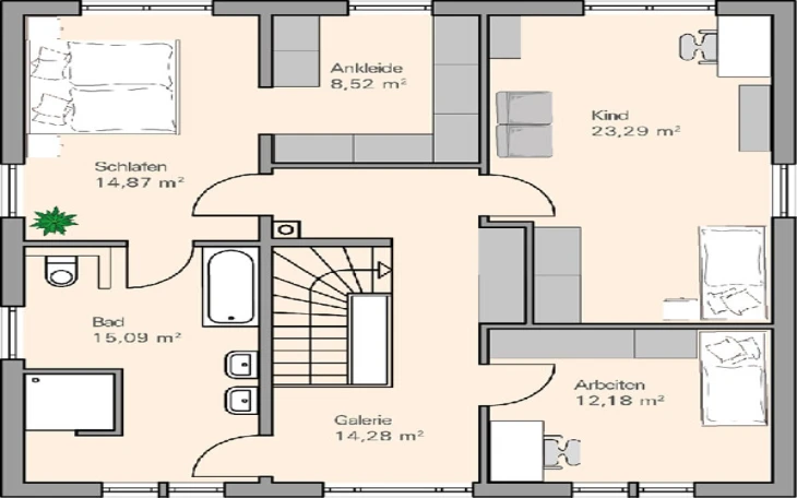 BAUMEISTER-HAUS - Musterhaus Ihle Obergeschoss