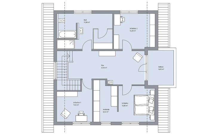 BAUMEISTER-HAUS - Musterhaus Isermann Dachgeschoss