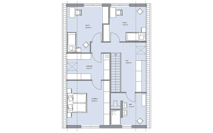 BAUMEISTER-HAUS - Musterhaus Otten Dachgeschoss